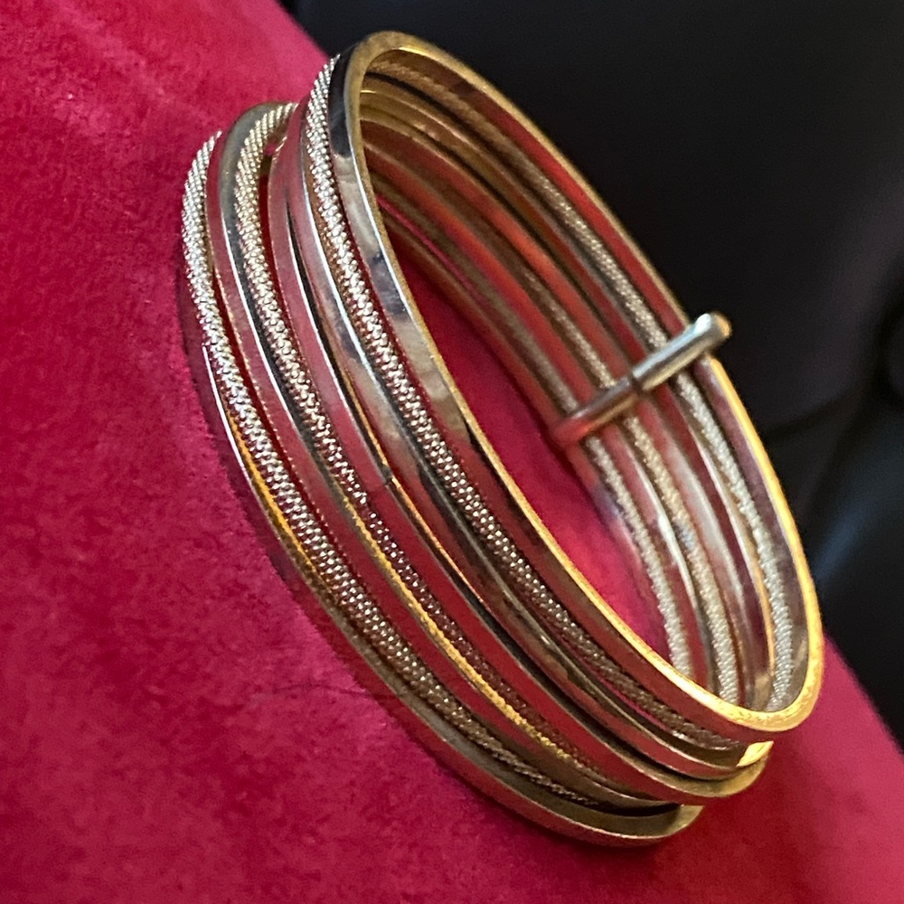 Gold and Silver Bangle Set, Bracelet